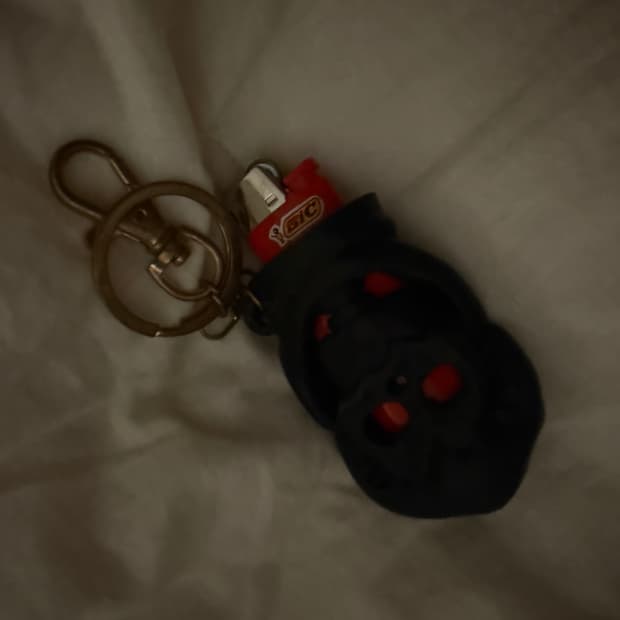 펑크 해골 라이터 케이스