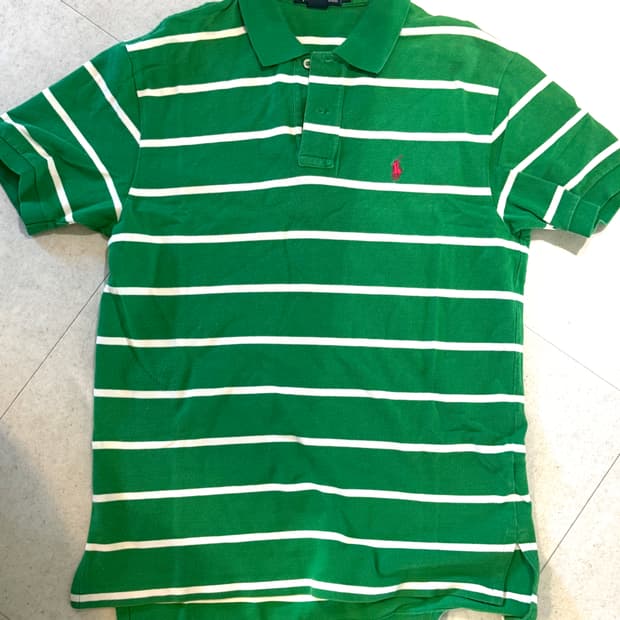 폴로 랄프로렌 카라티 그린 스트라이프