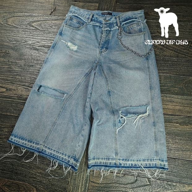 [선데이오프클럽] 25 S/S 레이어드 웨이스트 데님 숏츠 M22074