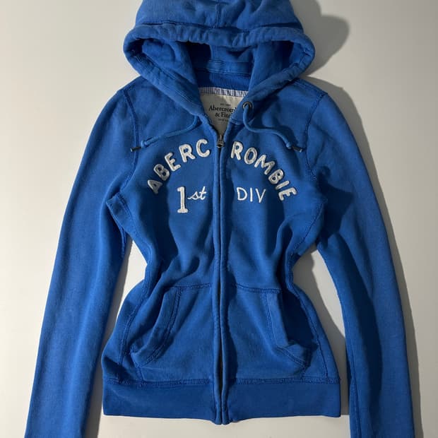 Abercrombie blue hood zip-up(기모x)