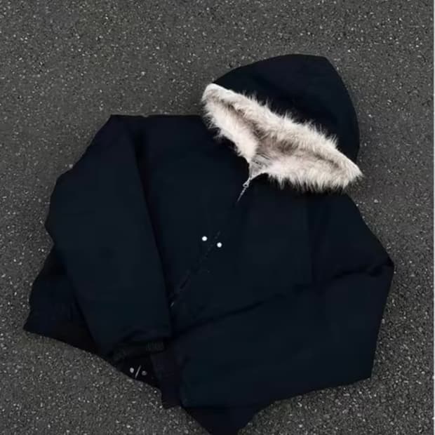 일본 크롭 퍼 자켓