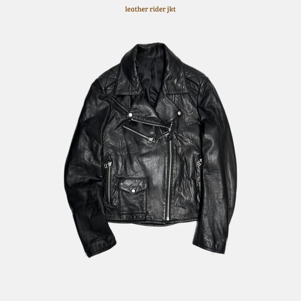 GLEIGH 양가죽 라이더 자켓 여자 레더