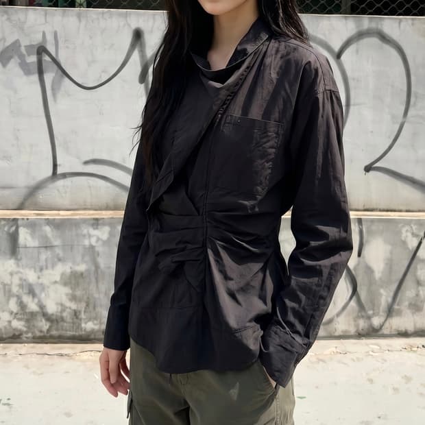 36/ 이자벨마랑 비대칭 드레이프 셔츠