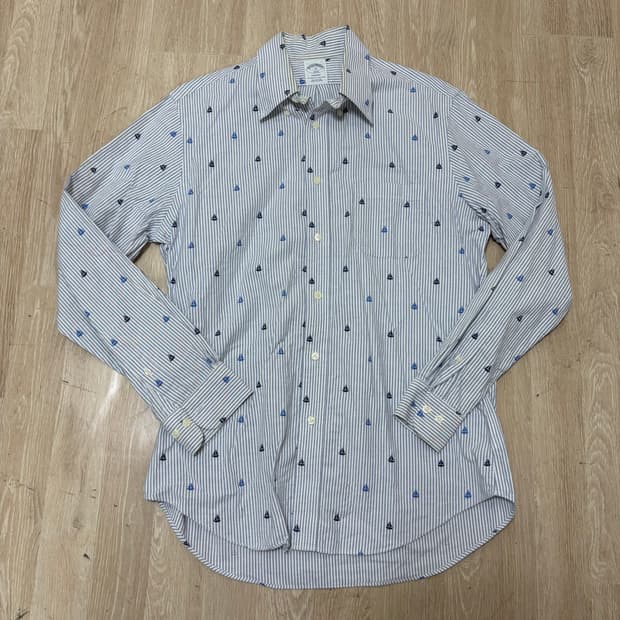 브룩스 브라더스 남성 스트라이프 셔츠 M/95 