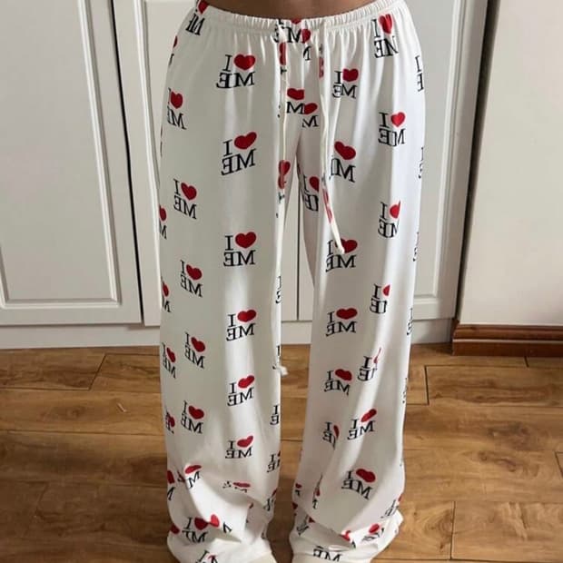 쉬인 프린팅 밴딩 팬츠