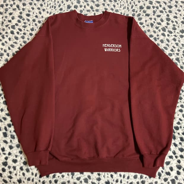 멕시코산 빈티지 챔피온 50/50 버건디 스웻셔츠 XL 105