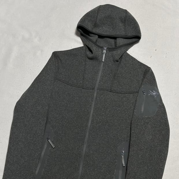 S 아크테릭스 여성용 챠콜 후드 플리스 