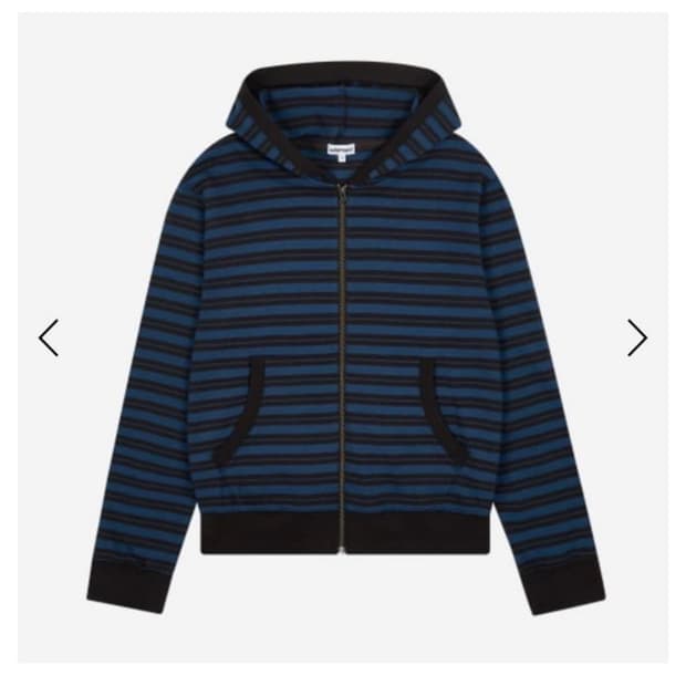 사파리스팟) 스트라이프 후드 집업