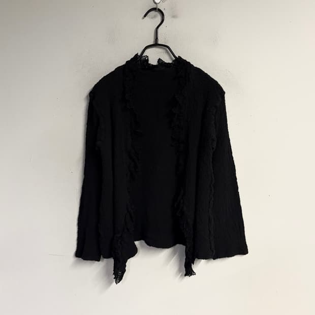 ISSEY MIYAKE me textured ruffle cardigan