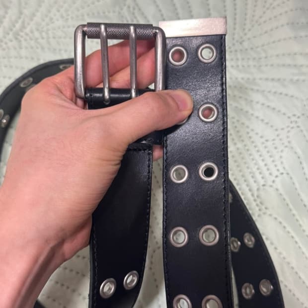 Branded Industry 가죽 벨트 블랙