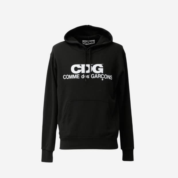 CDG  꼼데가르송 블랙 로고 후드티