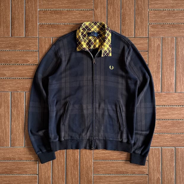 Fred Perry cotton jersey zip-up jacket