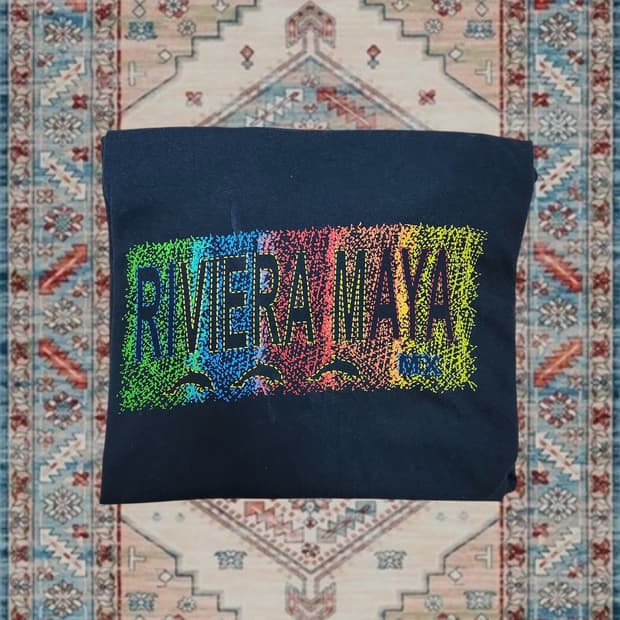 Riviera 빈티지 그래픽 블랙 티셔츠 (L)