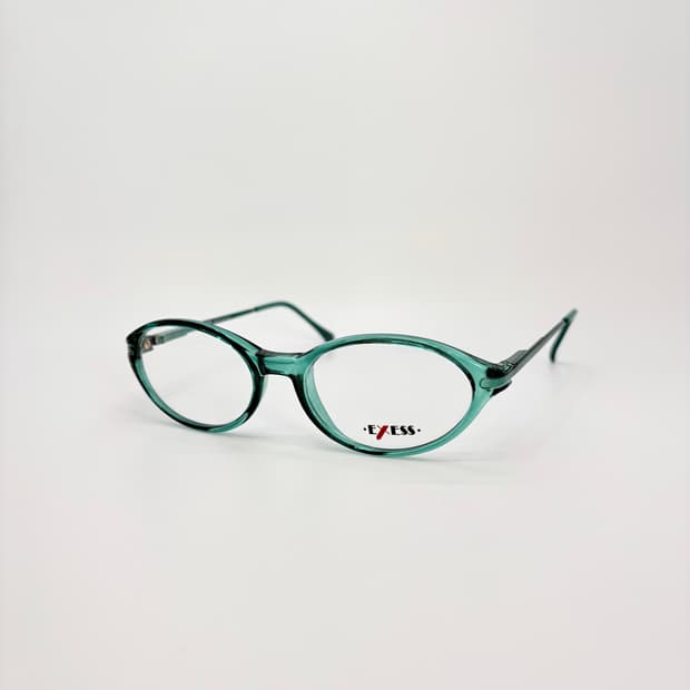 EXESS 그린 오벌형 콤비테 빈티지안경