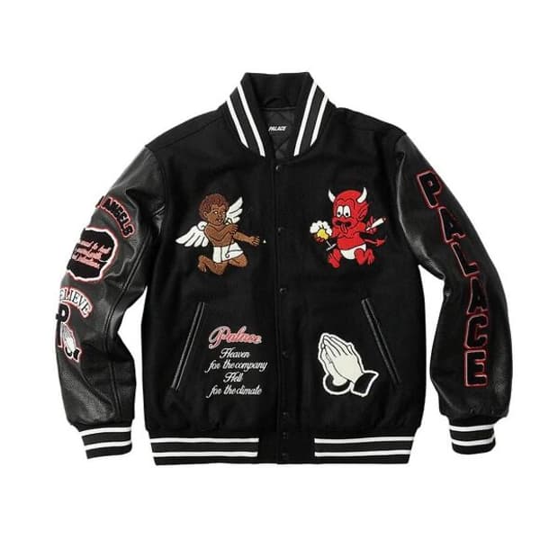 palace fallen angels varsity jacket