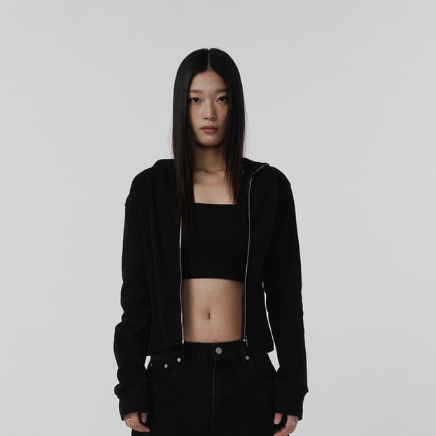 (M) 기명 스웨이드 SIDE ZIPPER ZIP UP 블랙