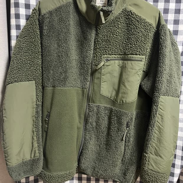 유니클로 Engineered Garments 플리스 자켓 카키 XL