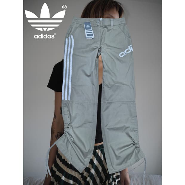 ADIDAS 00s ☆ track shirring pants