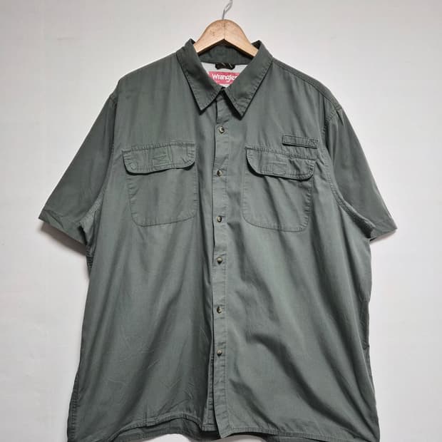 랭글러Wrangler 투포켓 반팔 워크 셔츠 2XL - S384