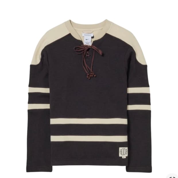 보디 나이키 레이싱 니트 쉐이디드 브라운 내츄럴 리넨 화이트 S