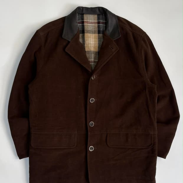 [95] 갤럭시 스웨이드 가죽 코트 자켓