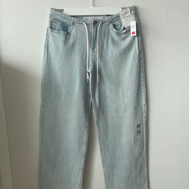 GAP 갭 청바지 27인치 스트링 배기바지 새제품
