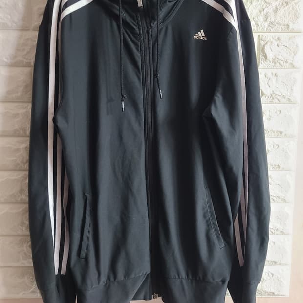 [수]아디다스 삼선 후드 집업 블랙(105)