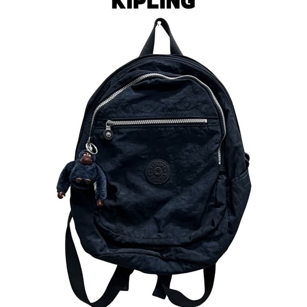 키플링 미니 백팩 네이비