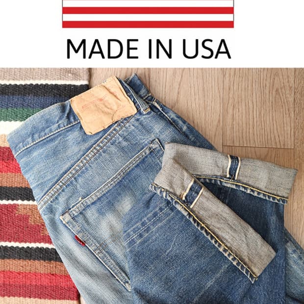 미국산 60S LEVIS 60년대 리바이스 501 빅E 셀비지 데님
