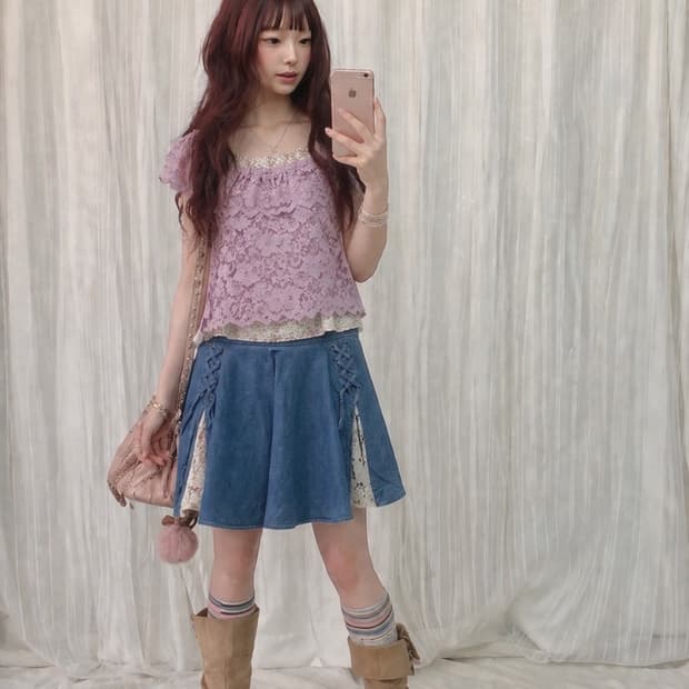 연보라 하늘 코디 set