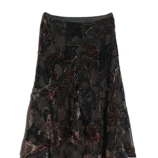 pattern chiffon skirt