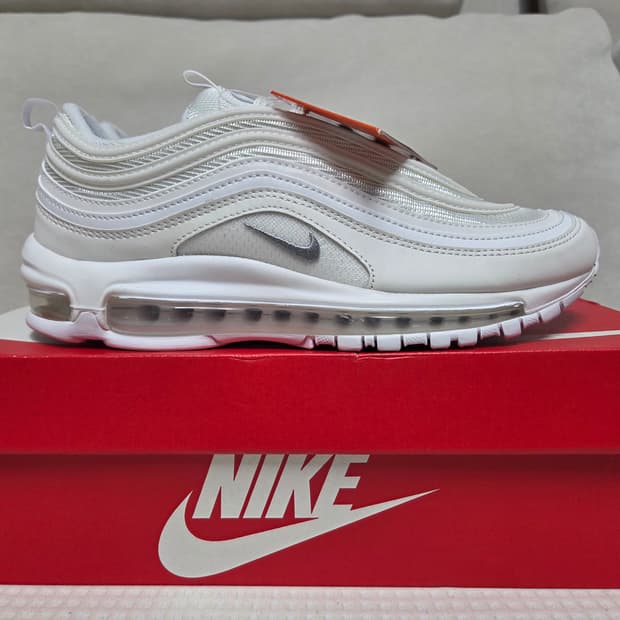 나이키 에어맥스 97 트리플 화이트 울프 그레이 [265,새상품]
