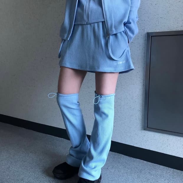 Jichoi comfort 24-001 와플 레그워머 스카이블루