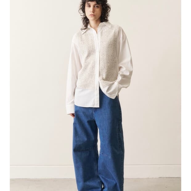 오들리워크샵 curve jeans washed 