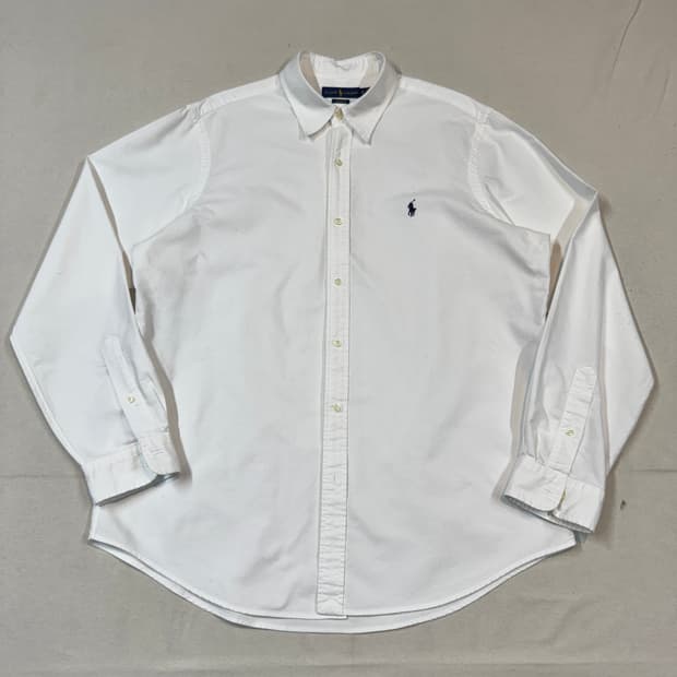 XL) 폴로 랄프로렌 클래식핏 가먼트다이 옥스포드 셔츠 큐알탭 신형