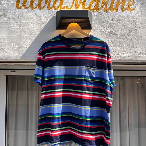 폴로 랄프로렌 멀티 스트라이프 반팔 티셔츠