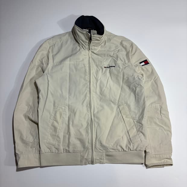 타미힐피거 로고 집업 바람막이 자켓