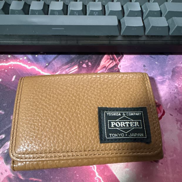 포터 캄 카드 케이스 카멜