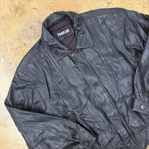 [정품/90] PAHILOR 빈티지 가죽 봄버 자켓 b19