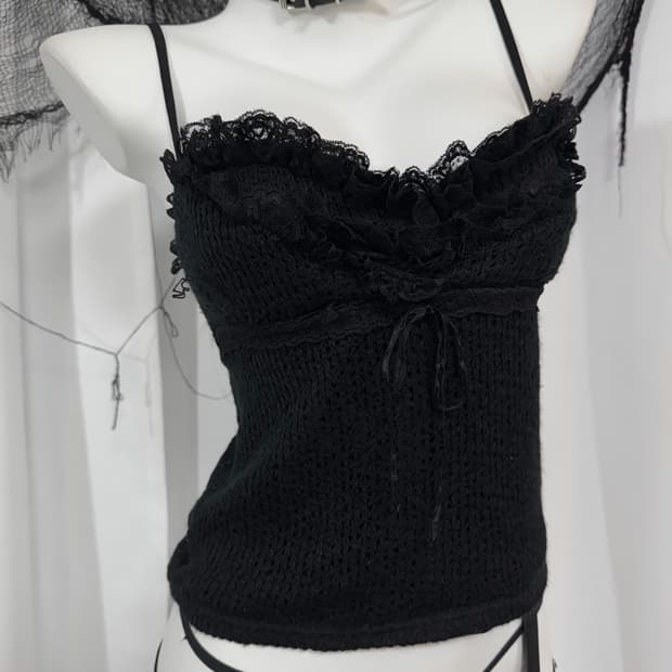 lace crop sleevless