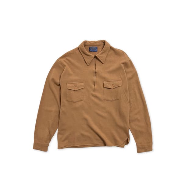 60s 펜들턴 퓨어 울 니트 반집업