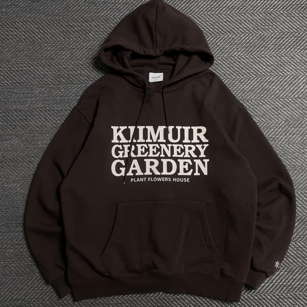 KIIMUIR 레터링 빅로고 박시핏 후드 티셔츠o 5565
