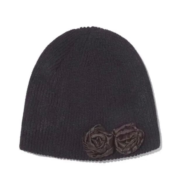 미스치프 코사지 니트 비니