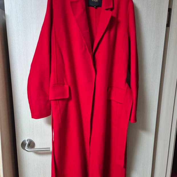 (정품) 마쥬 maje 울코트 울 레드 코트 36