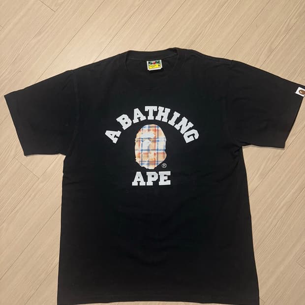 Bape bleached check T-shirts.
