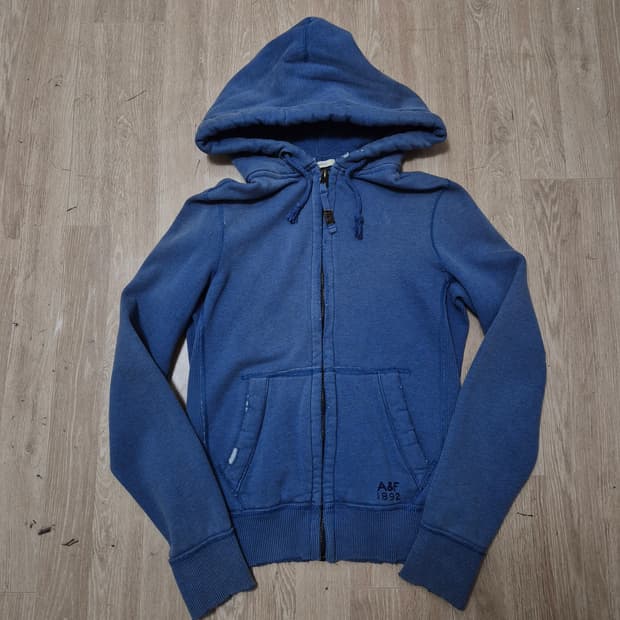 아베크롬비 앤 피치 뉴욕 A&F 1892 블루 후드집업 S(90)