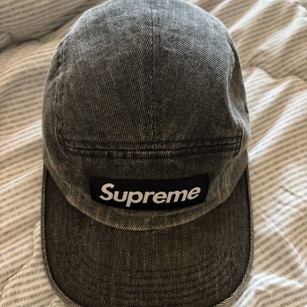Supreme coated denim cap black (24ss)