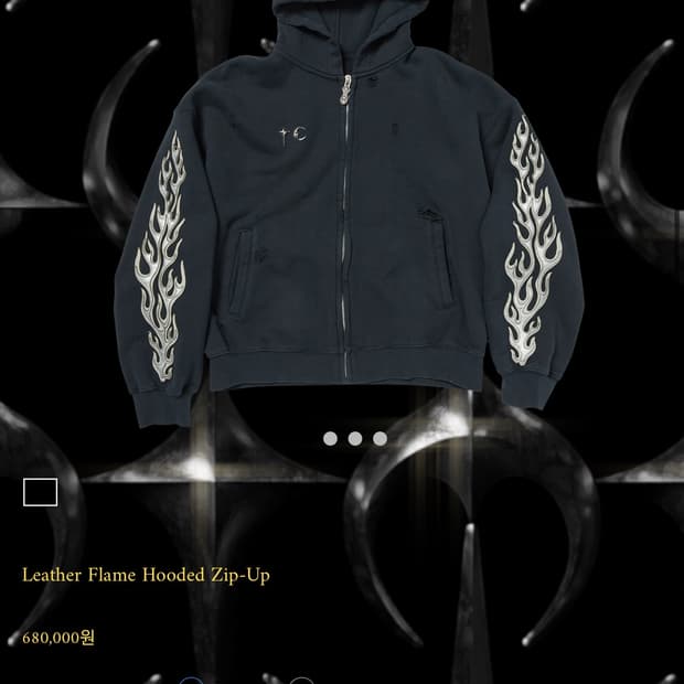 THUG CLUB 플레임 후드 집업