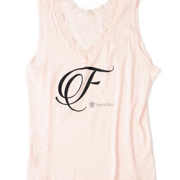 샵페어리 f letter lace sleeveless