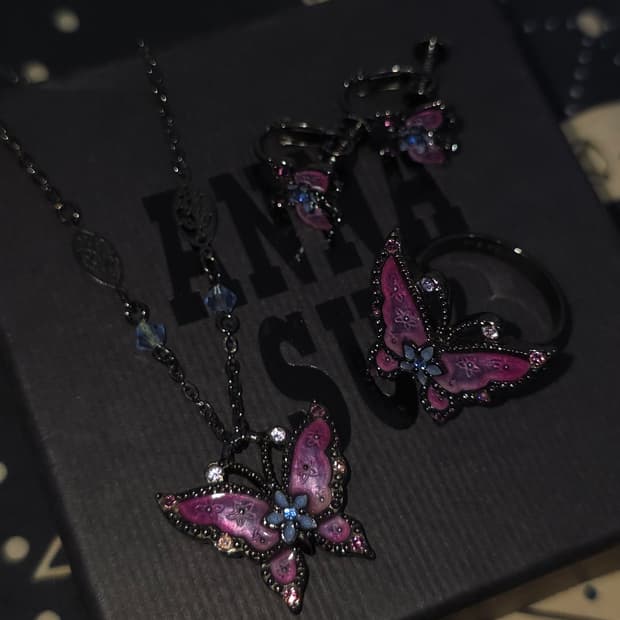 ANNASUI 안나수이 리버시블 퍼플 버터플라이 3p 세트